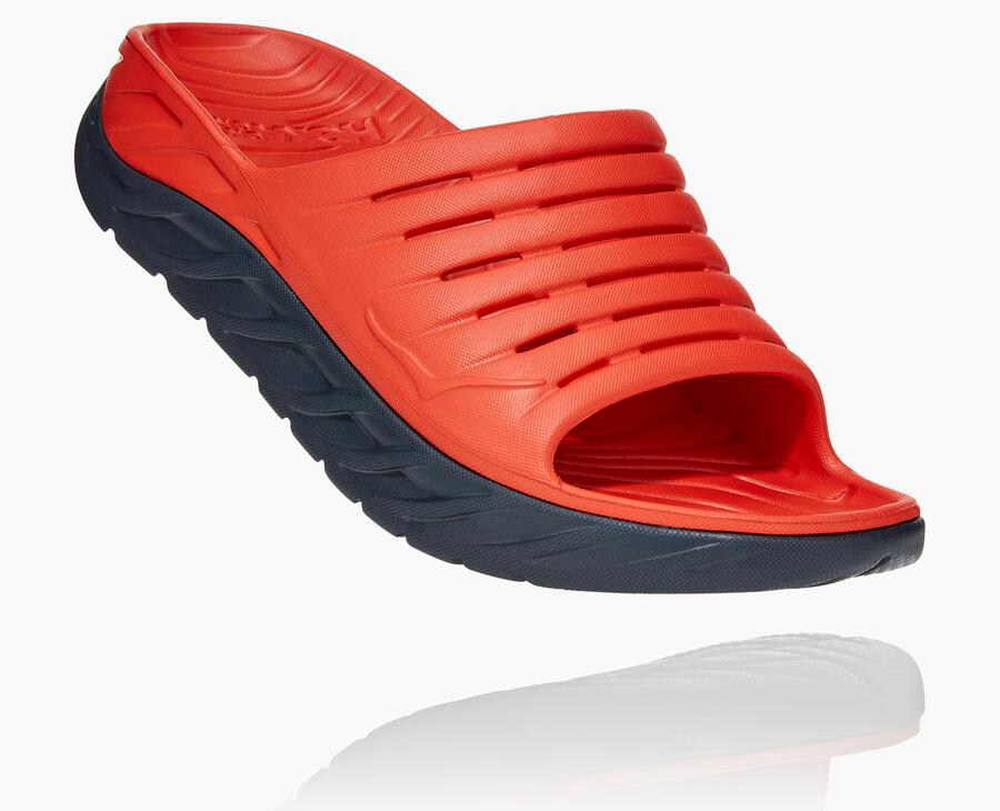 Hoka One One Ora Recovery - Men Slide - Red,Australia BAO-107652